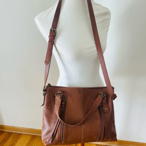 Frye Ari Cognac Leather Crossbody Bag - Picture 14 of 14